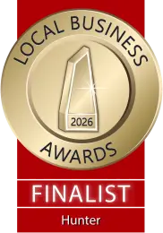 Local Business Awards 2026 Hunter finalist badge